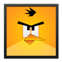 Yellow Angry Bird Black Frame icon